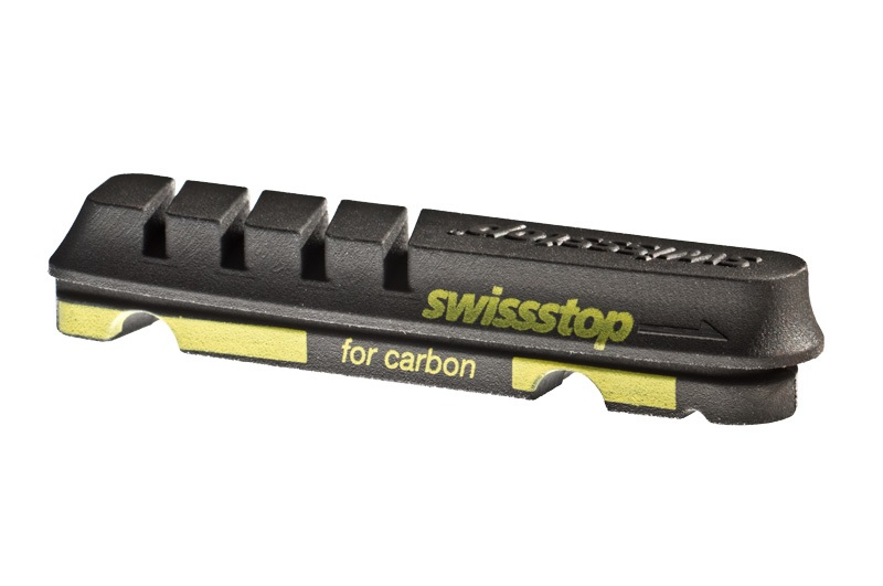 SwissStop Flash EVO Pattini Freno per Freni Integrati Shimano/SRAM - Confezione da 4 Pezzi, Nero, Peso 40,8 g