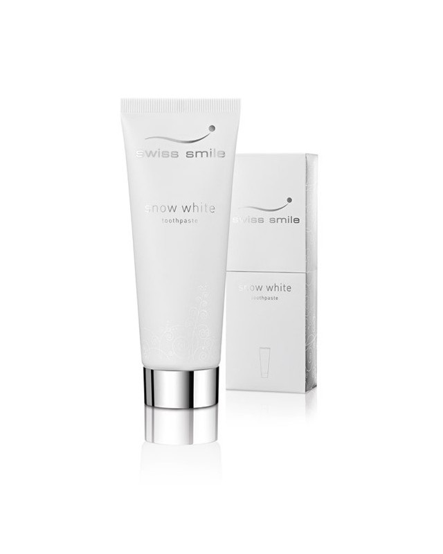 Swiss Smile Snow White Dentifricio Sbiancante 75 ml - Rimuove Macchie Ostinate e Dona un Sorriso Brillante
