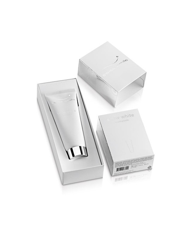 Swiss Smile Snow White Dentifricio Sbiancante 75 ml - Rimuove Macchie Ostinate e Dona un Sorriso Brillante
