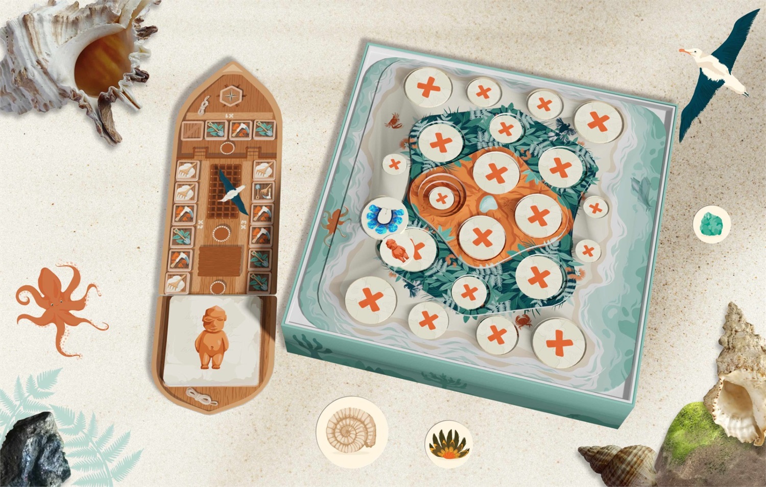 Helvetiq Toko Island - Gioco da Tavolo per Famiglie, 1-4 Giocatori, dai 6 Anni, Multicolore