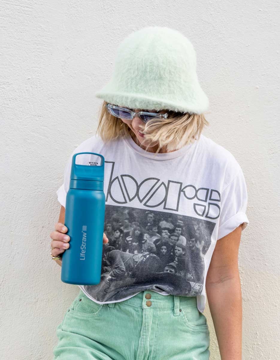 LifeStraw Go 2.0 - Borraccia in Acciaio Inox 700ml con Filtro Acqua per Viaggi e Outdoor