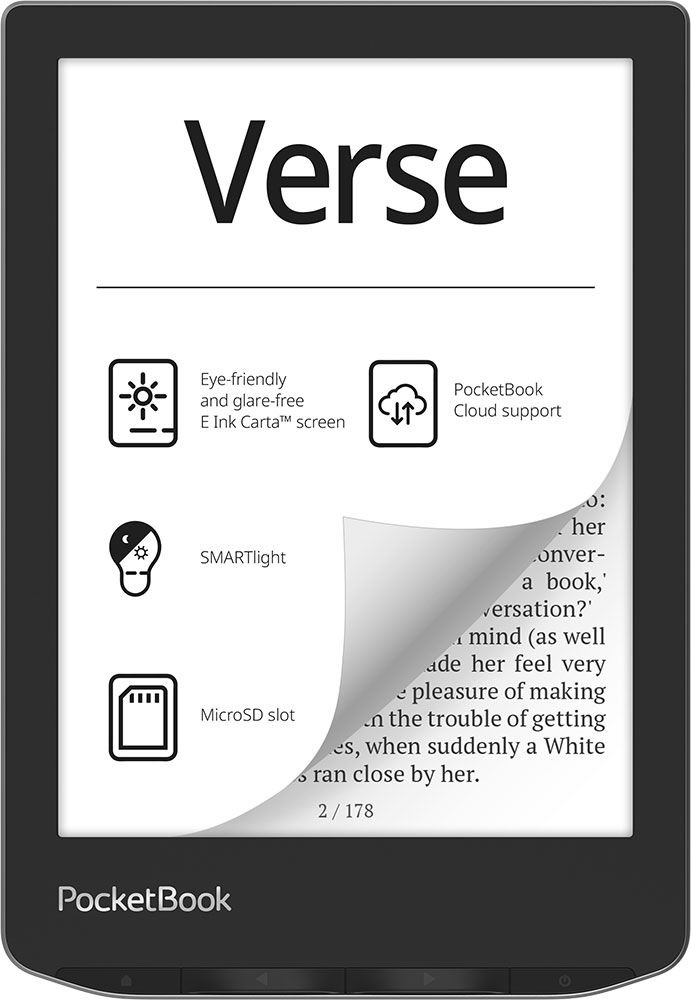 PocketBook Verse lettore e-book 6 pollici Mist Grey 8 GB Wi-Fi E Ink Carta