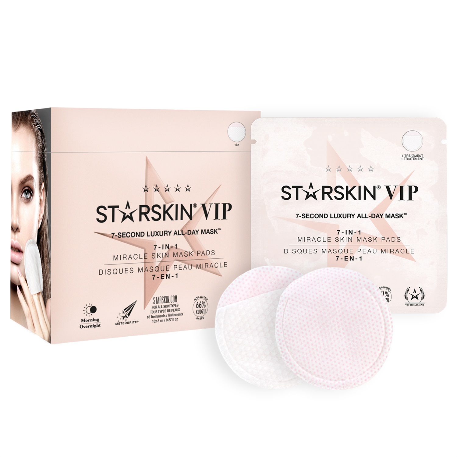 STARSKIN VIP 7-Second Luxury All-Day Mask - Maschera Viso 18 Pezzi, Trattamento 7 in 1 per Idratazione e Ringiovanimento