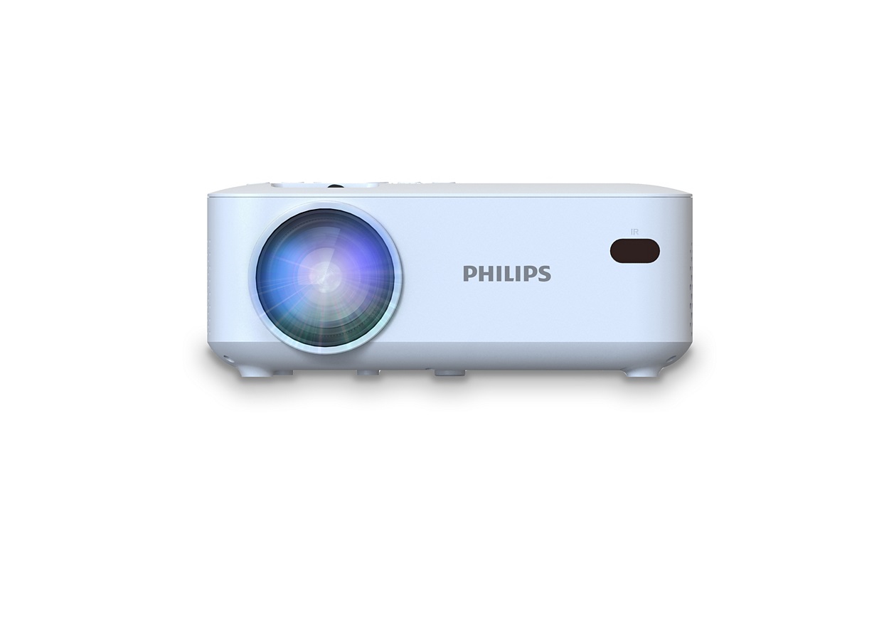 Philips NeoPix 100 Videoproiettore a corto raggio LCD 800x480 Bianco con Altoparlanti Stereo, Connettività USB e HDMI