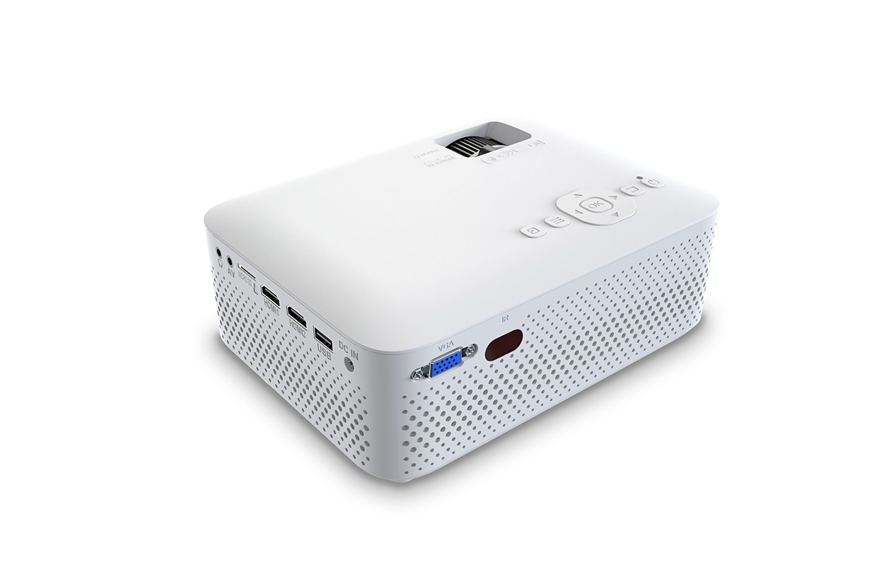Philips NeoPix 100 Videoproiettore a corto raggio LCD 800x480 Bianco con Altoparlanti Stereo, Connettività USB e HDMI