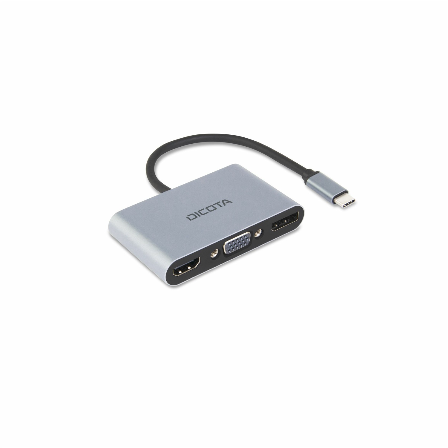 DICOTA Docking Station 5-in-1 USB-C Mini - 4K HDMI/DP, Argento, 100W