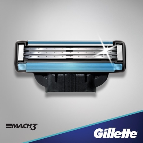 Gillette Mach 3 Ricambi Rasoio - 4 Lame Affilate in Acciaio per 15 Rasature