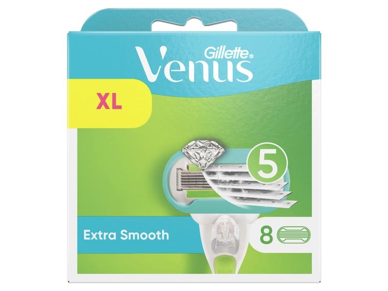 Gillette Venus Extra Smooth - Lamette di ricambio 8 pz per Donna con 5 lame di precisione e Lubrastrip agli oli di avocado