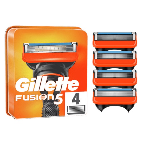 Gillette Fusion5 Lamette di Ricambio per Rasoio da Uomo - 4 Lamette con 5 Lame per Rasatura Profonda e Duratura