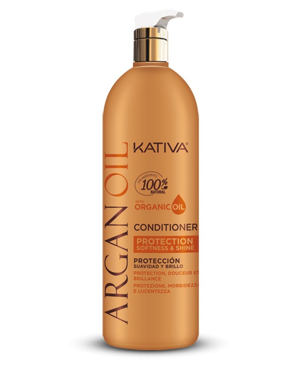 KATIVA Argan Oil Conditioner Balsamo professionale per capelli 1000 ml Donna