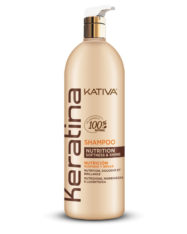 KATIVA Keratin Shampoo 1000 ml Professionale Donna