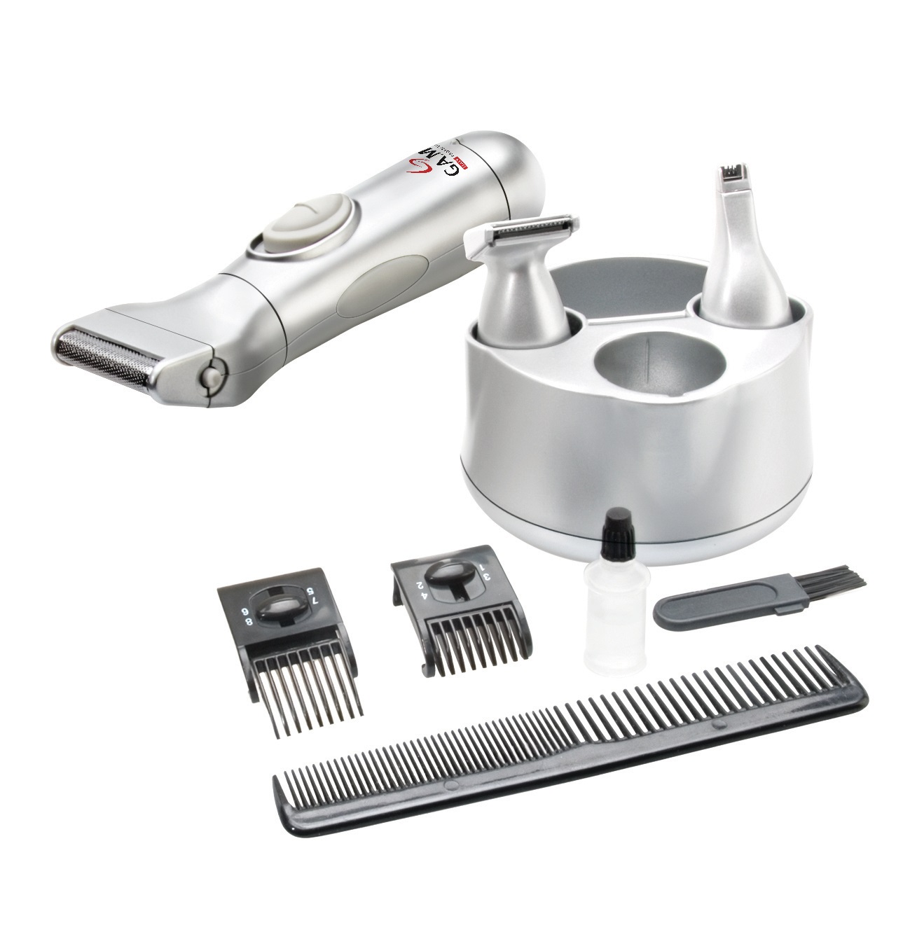 GA.MA Trimmer 6 in 1 GM2102 - Rasoio Tagliacapelli e Regolabarba Multifunzionale con Lame in Acciaio Inossidabile e 3 Testine Intercambiabili