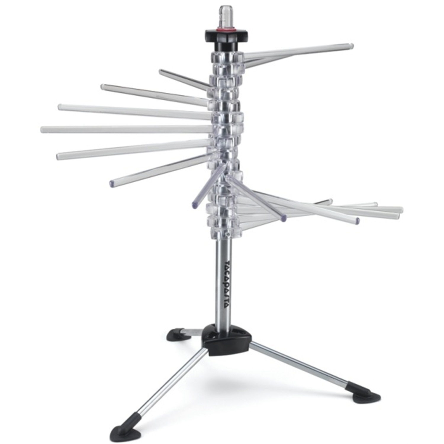 Marcato Tacapasta - Essiccatore Pieghevole in Policarbonato per Pasta Fresca, Fino a 2 Kg, 16 Braccia, Salvaspazio, Made in Italy