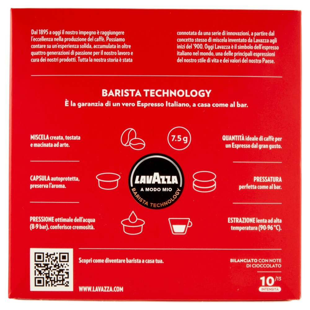 Lavazza A Modo Mio Qualità Rossa - 36 Capsule Caffè Espresso, Arabica e Robusta, Intensità 10/13