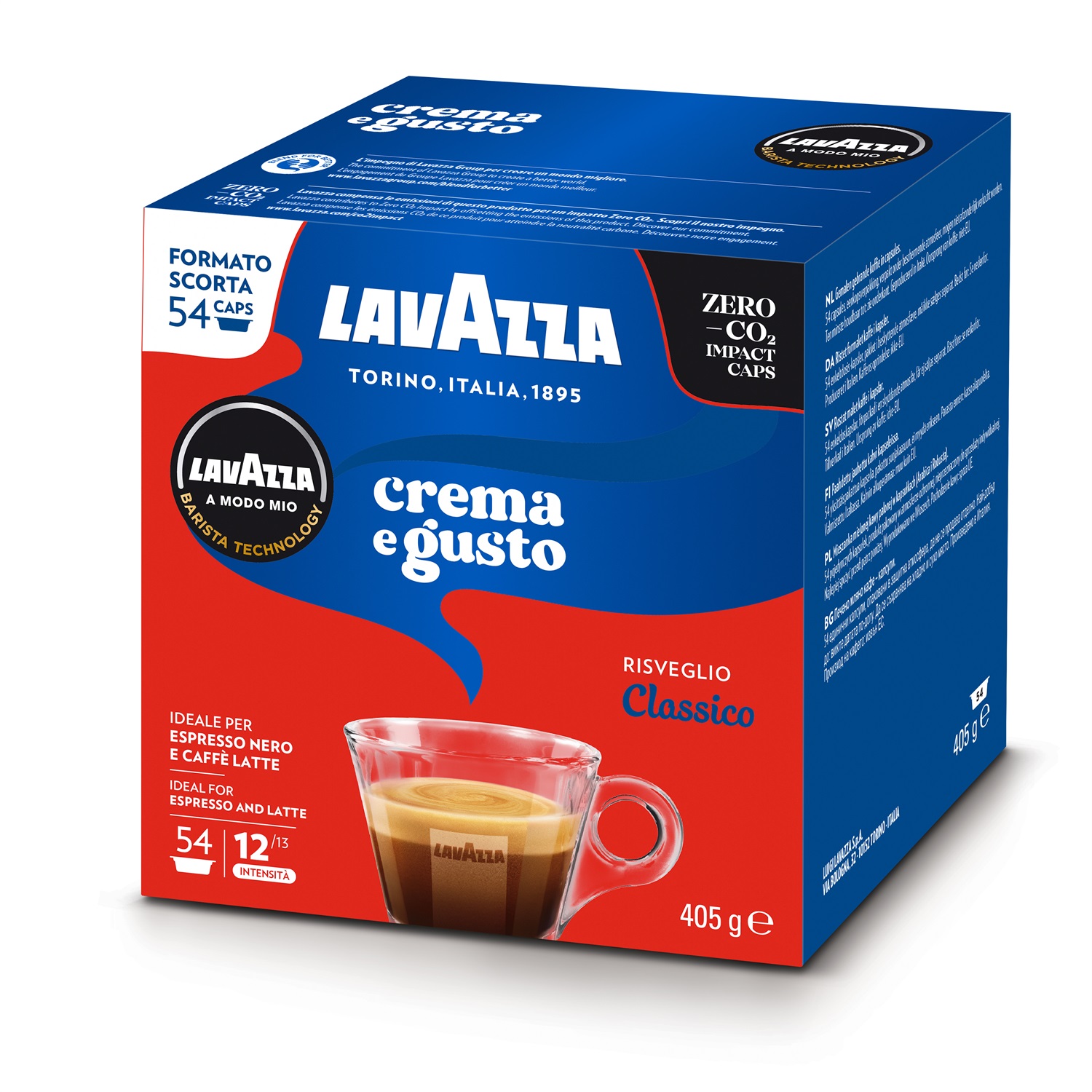 Lavazza A Modo Mio Crema e Gusto - 54 Capsule Caffè Espresso, Tostatura Media