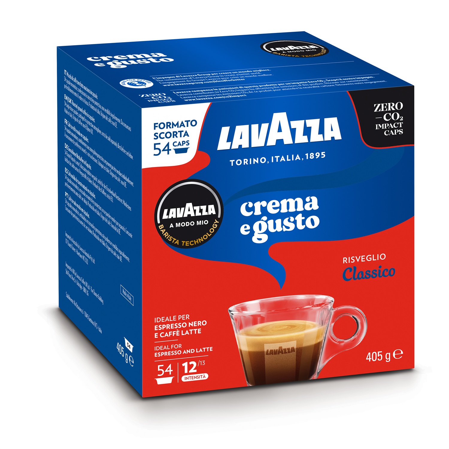 Lavazza A Modo Mio Crema e Gusto - 54 Capsule Caffè Espresso, Tostatura Media