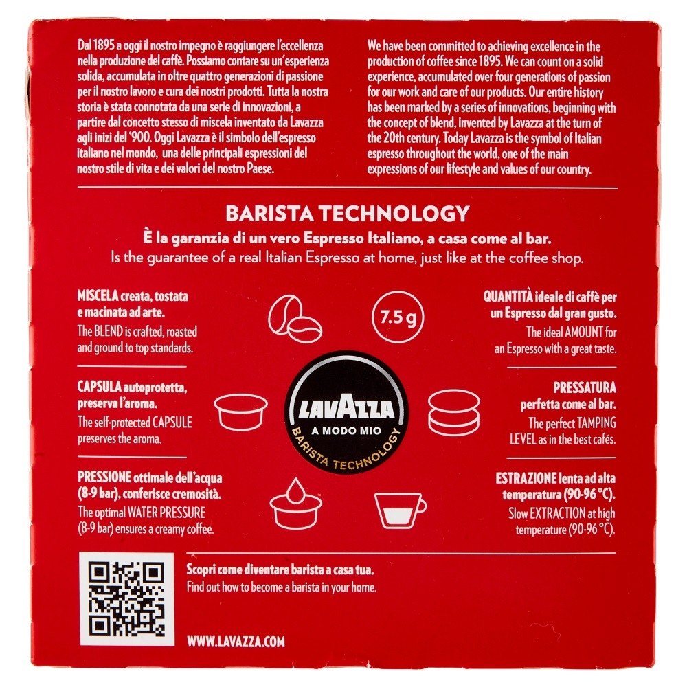 Lavazza A Modo Mio Qualità Rossa - 54 Capsule di Caffè Espresso, Sapore Pieno e Corposo
