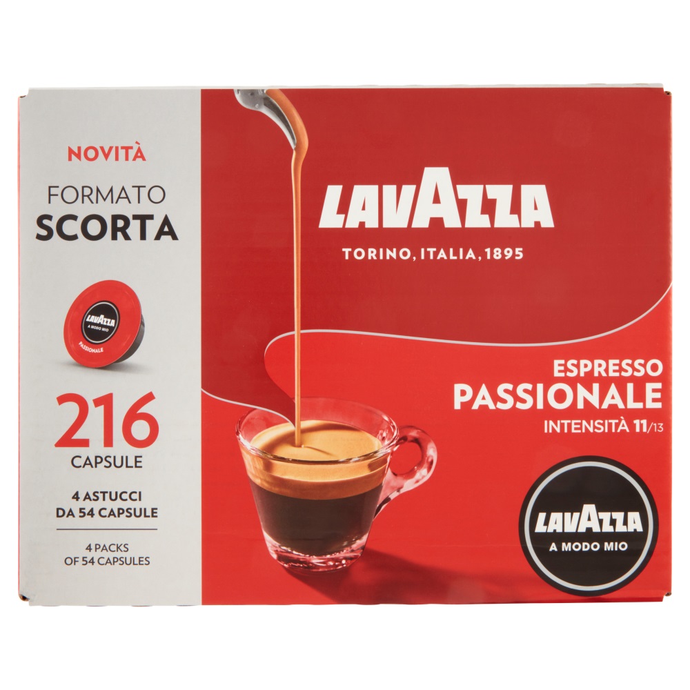 Lavazza A Modo Mio Espresso Passionale Capsule caffè Tostatura Scura - 216 pz
