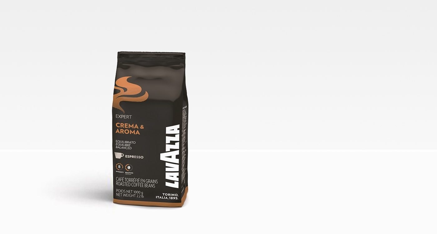 Lavazza Caffè in Grani Crema e Aroma 1 kg - Espresso Vending con Crema Vellutata e Retrogusto di Arachidi e Noce Moscata
