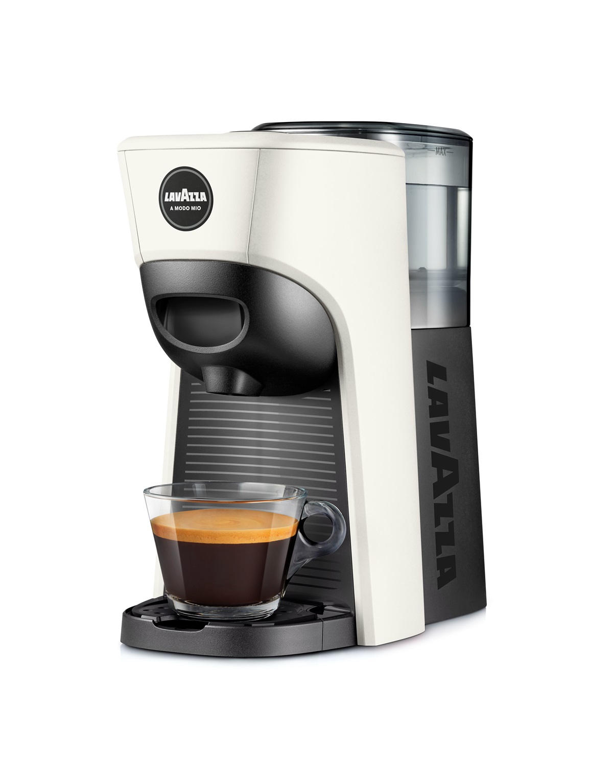 Lavazza Tiny Eco LM 840 - Macchina per caffè a capsule Automatica/Manuale, 0,6 L, 1450 W, Bianco/Nero, realizzata in plastica riciclata