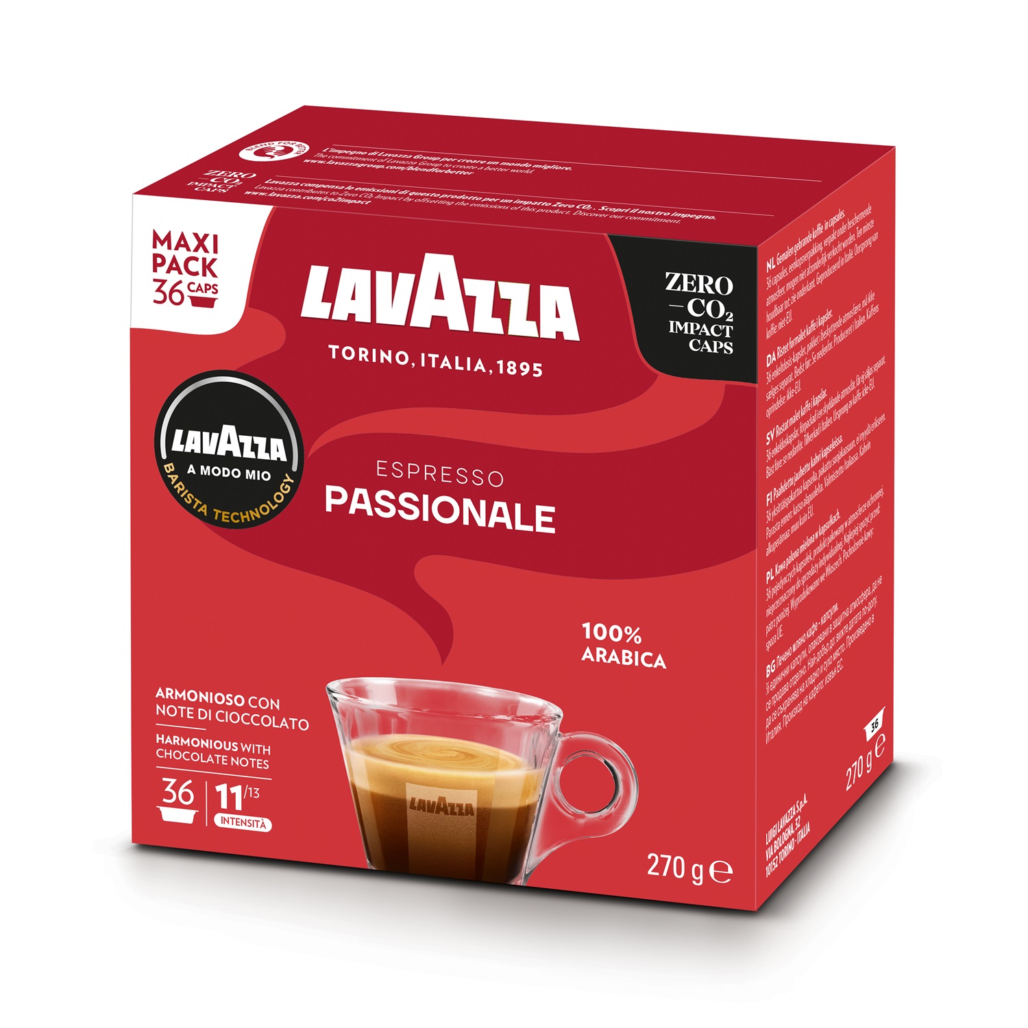Lavazza A Modo Mio Passionale - Capsule di Caffè Originali con Gusto Intenso e Note di Cioccolato