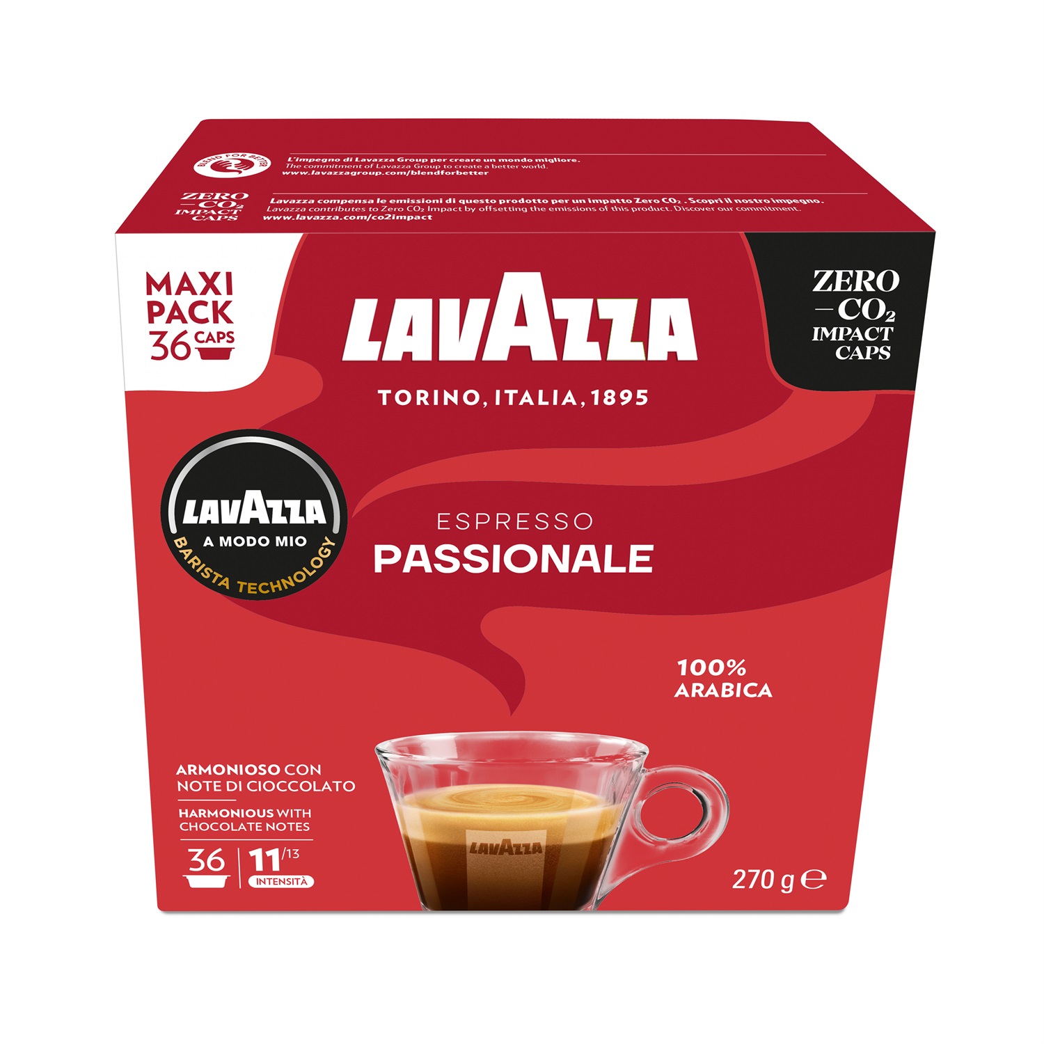 Lavazza A Modo Mio Passionale - Capsule di Caffè Originali con Gusto Intenso e Note di Cioccolato