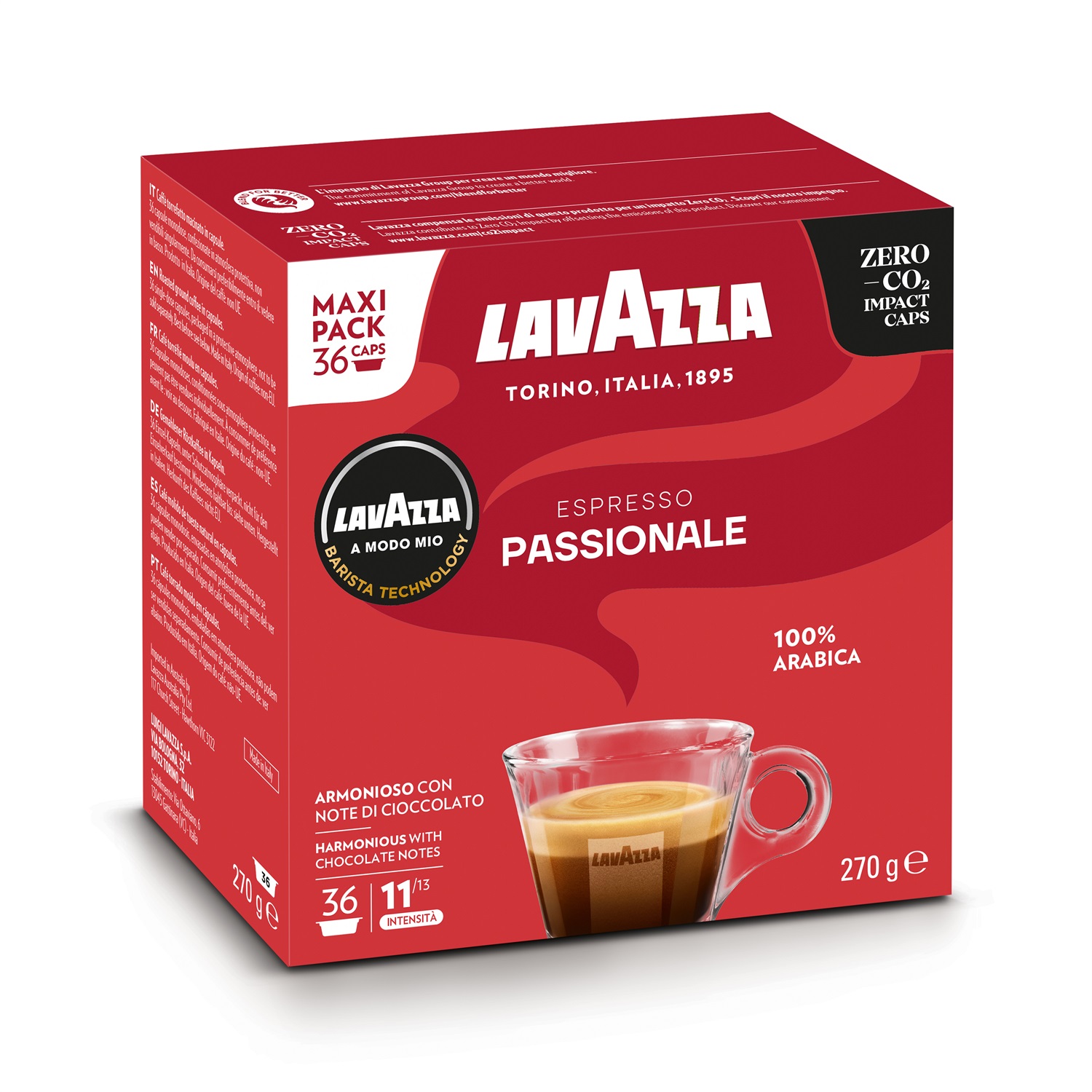 Lavazza A Modo Mio Passionale - Capsule di Caffè Originali con Gusto Intenso e Note di Cioccolato