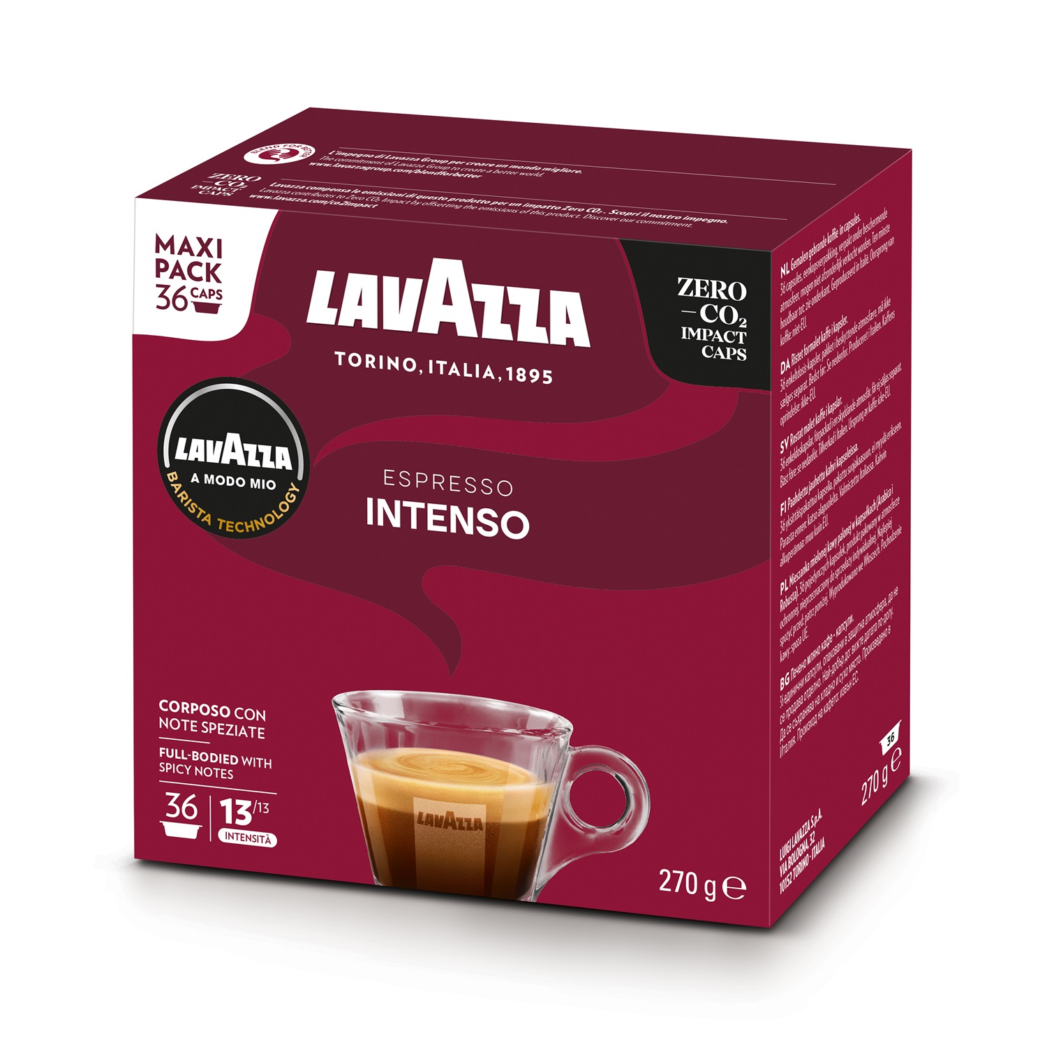 Lavazza Capsule Caffè A Modo Mio Intenso - Miscela Corposa con Note Speziate e Retrogusto Persistente