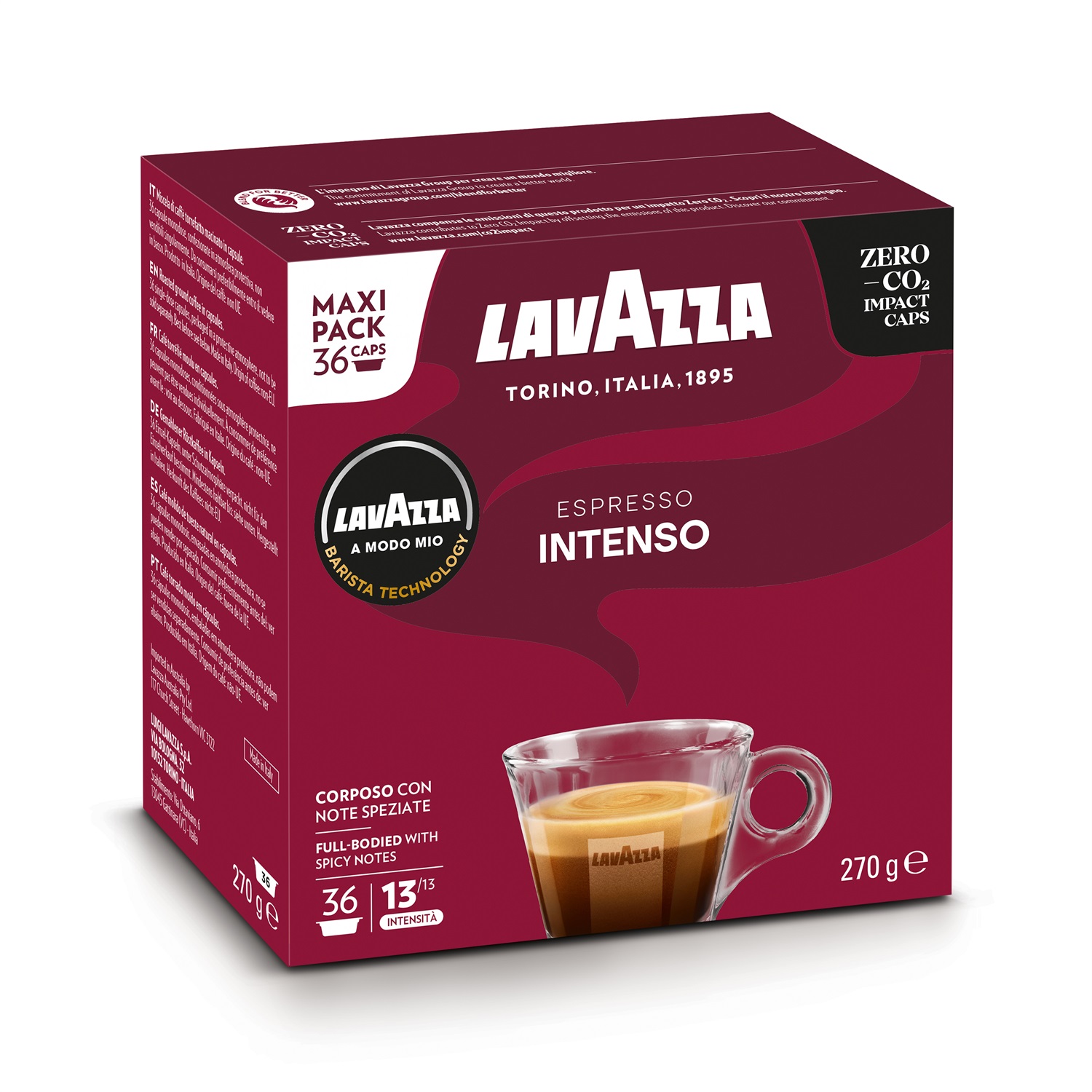Lavazza Capsule Caffè A Modo Mio Intenso - Miscela Corposa con Note Speziate e Retrogusto Persistente