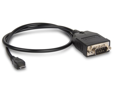 Hamlet Cavo Adattatore Micro USB OTG - Seriale RS-232 DB9 Maschio 0,45 m