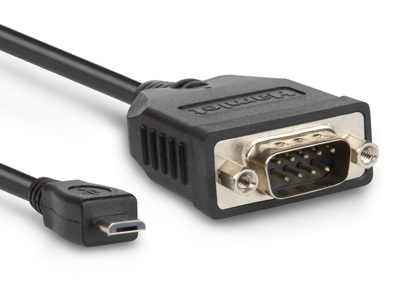 Hamlet Cavo Adattatore Micro USB OTG - Seriale RS-232 DB9 Maschio 0,45 m