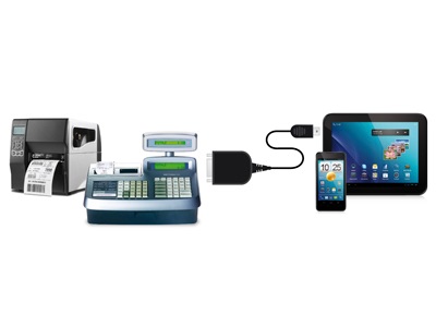 Hamlet Cavo Adattatore Micro USB OTG - Seriale RS-232 DB9 Maschio 0,45 m