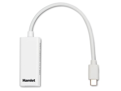 Hamlet HNU3GIGATC - Adattatore Ethernet USB-C 1000 Mbit/s con interfaccia cablata