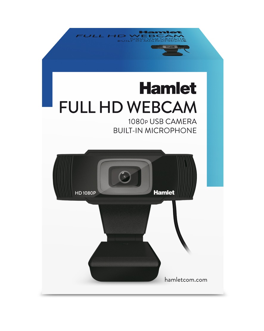 Hamlet HWCAM1080 Webcam Full HD 1080p 2 MP con Microfono Integrato USB 2.0