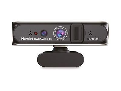 Hamlet HWCAM1080-HE Webcam Full HD 1080p 2 MP USB 2.0 con Riconoscimento Facciale Windows Hello