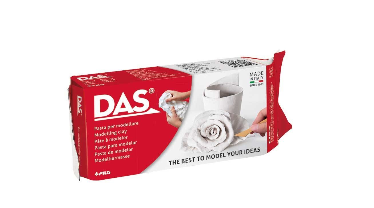 DAS Pasta per Modellare Bianco 1 kg F387500 - Autoindurente, Duttile e Morbida, Certificata CE