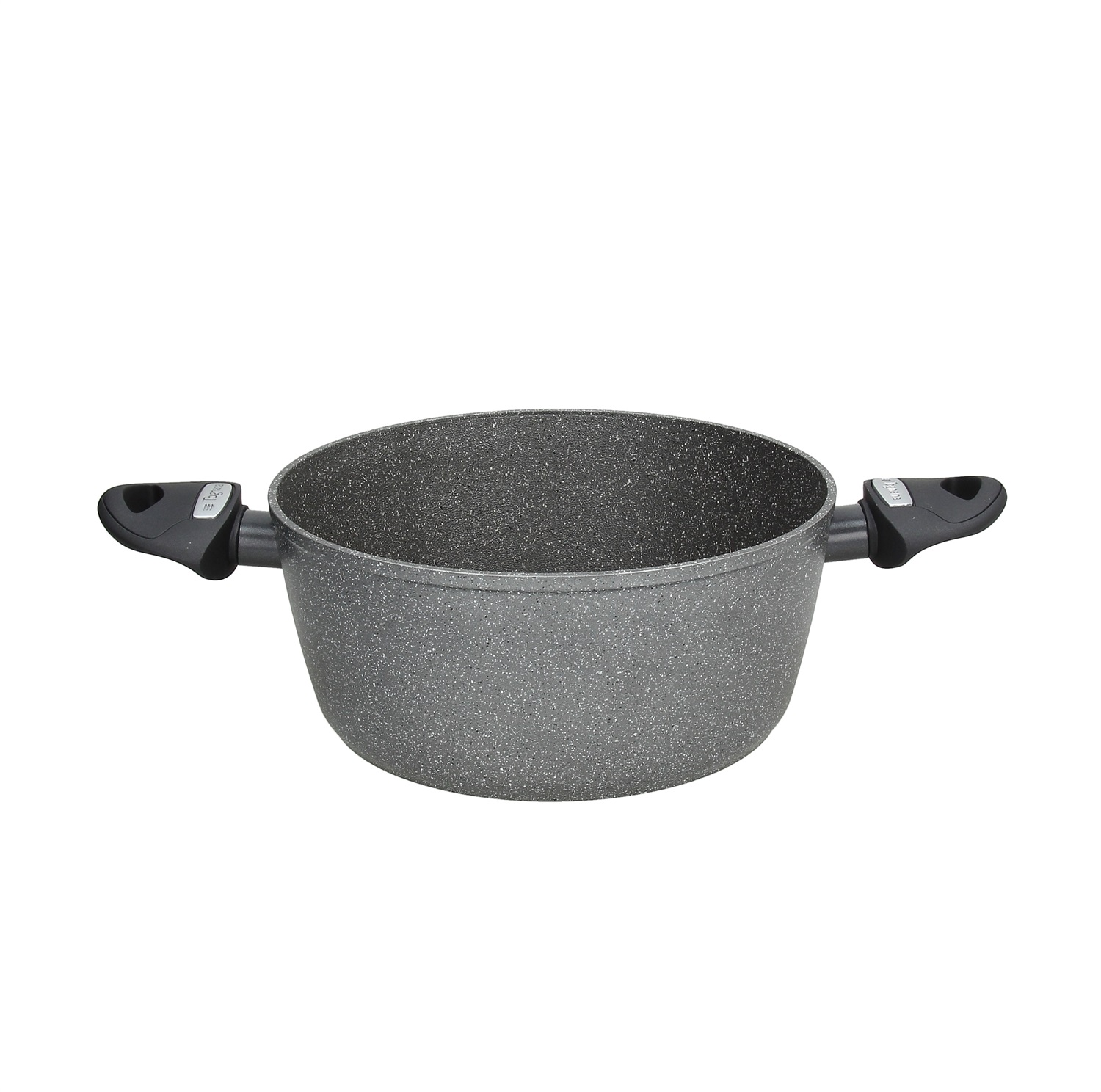Tognana Casseruola 2 Manici Mythos in Alluminio Grigio 20 cm con Rivestimento Marmorizzato