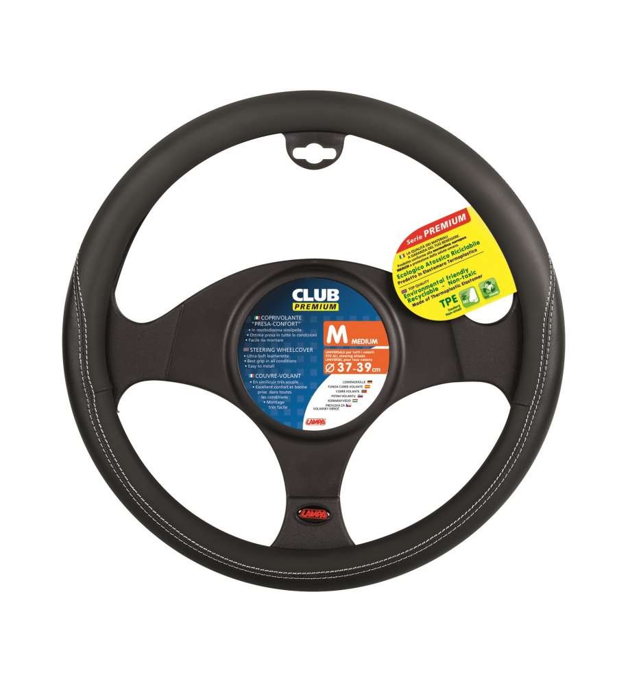 Lampa Coprivolante CLUB M in Skeentex Nero - Ø 37/39 cm, Morbido e Traforato