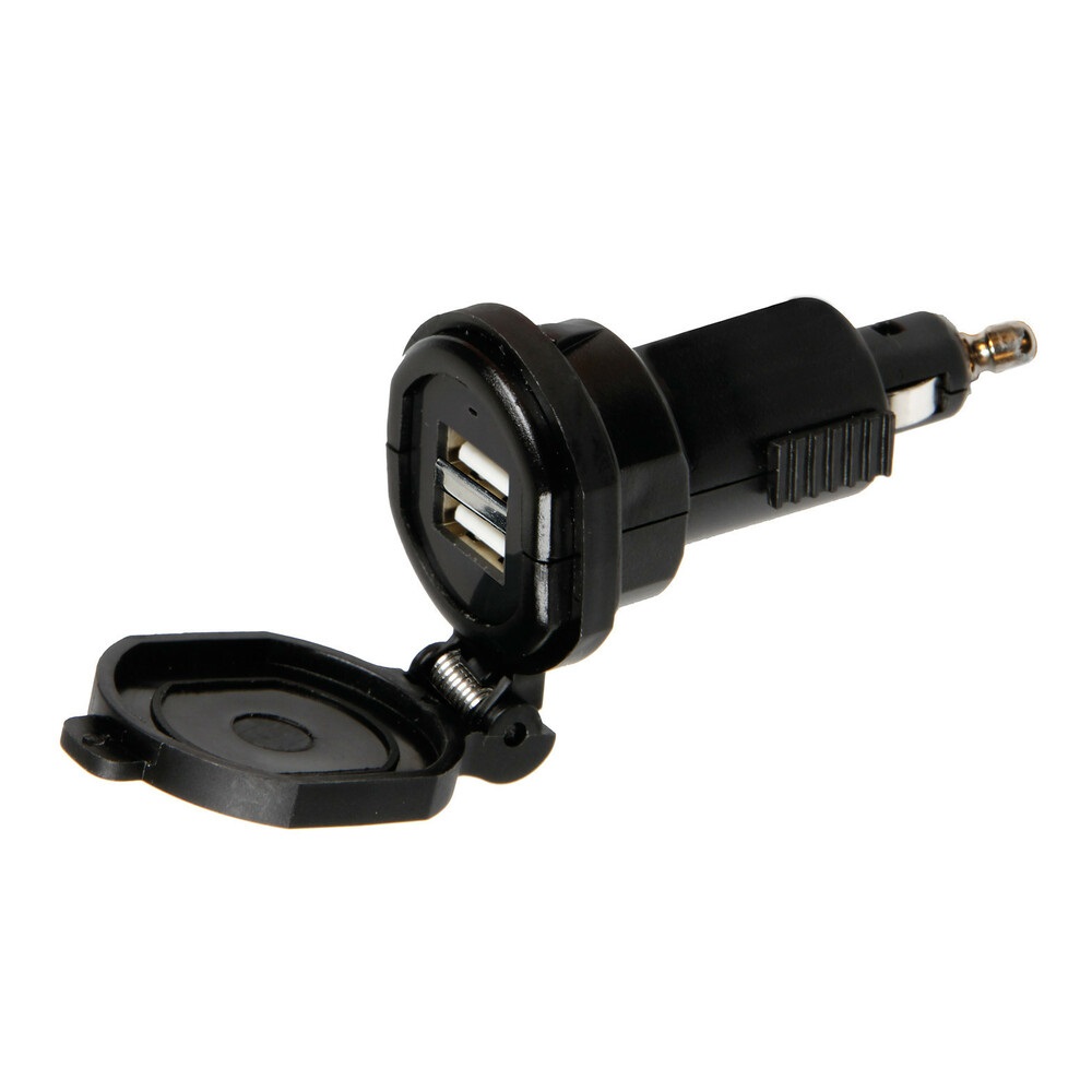 Lampa 38882 Caricabatteria DIN-Tech 2700 mA 12/32V con 2 Porte USB - Ricarica Veloce e Sicura