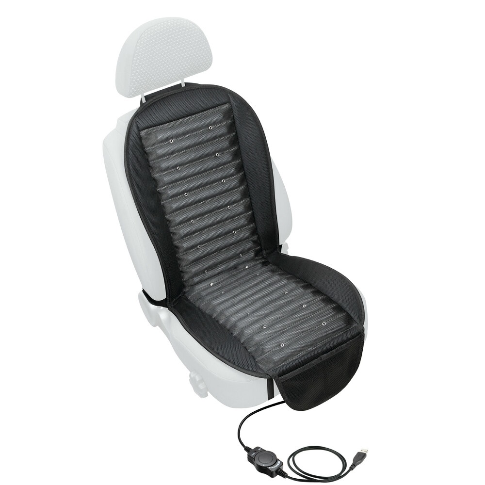 Lampa 54490 Coprisedile Ventilato con Flusso d'Aria Regolabile e Presa USB per Auto, Camion e Ufficio