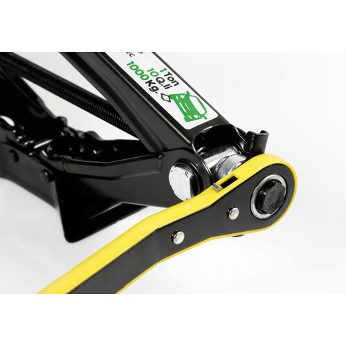LAMPA Cric a Pantografo 1000 kg con Cricchetto - Ideale per Cambio Pneumatici di Emergenza