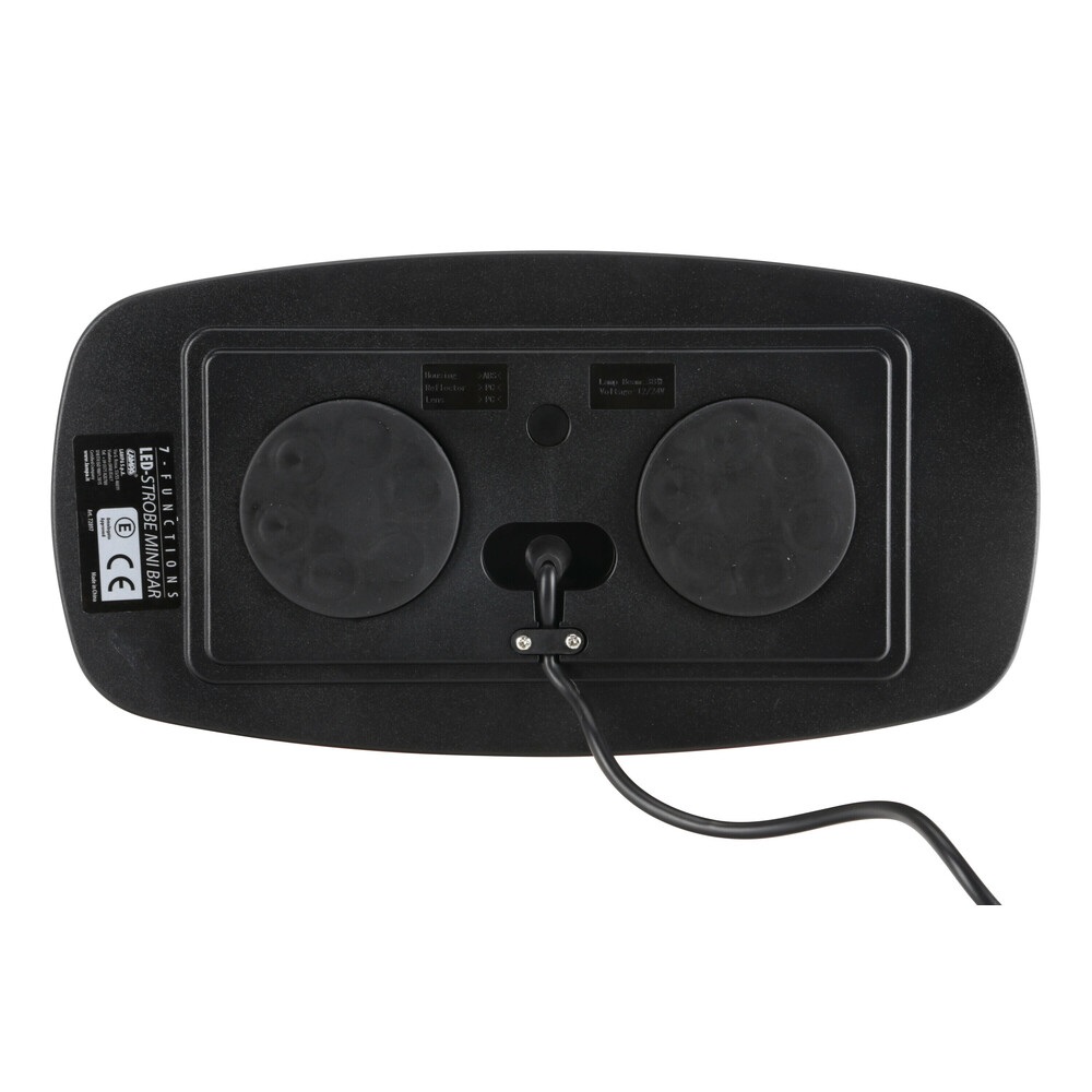 Lampa 72897 Barra Lampeggiante Arancio, 7 Funzioni, 12/24V, Cavo di Collegamento da 350 cm, Facile Installazione