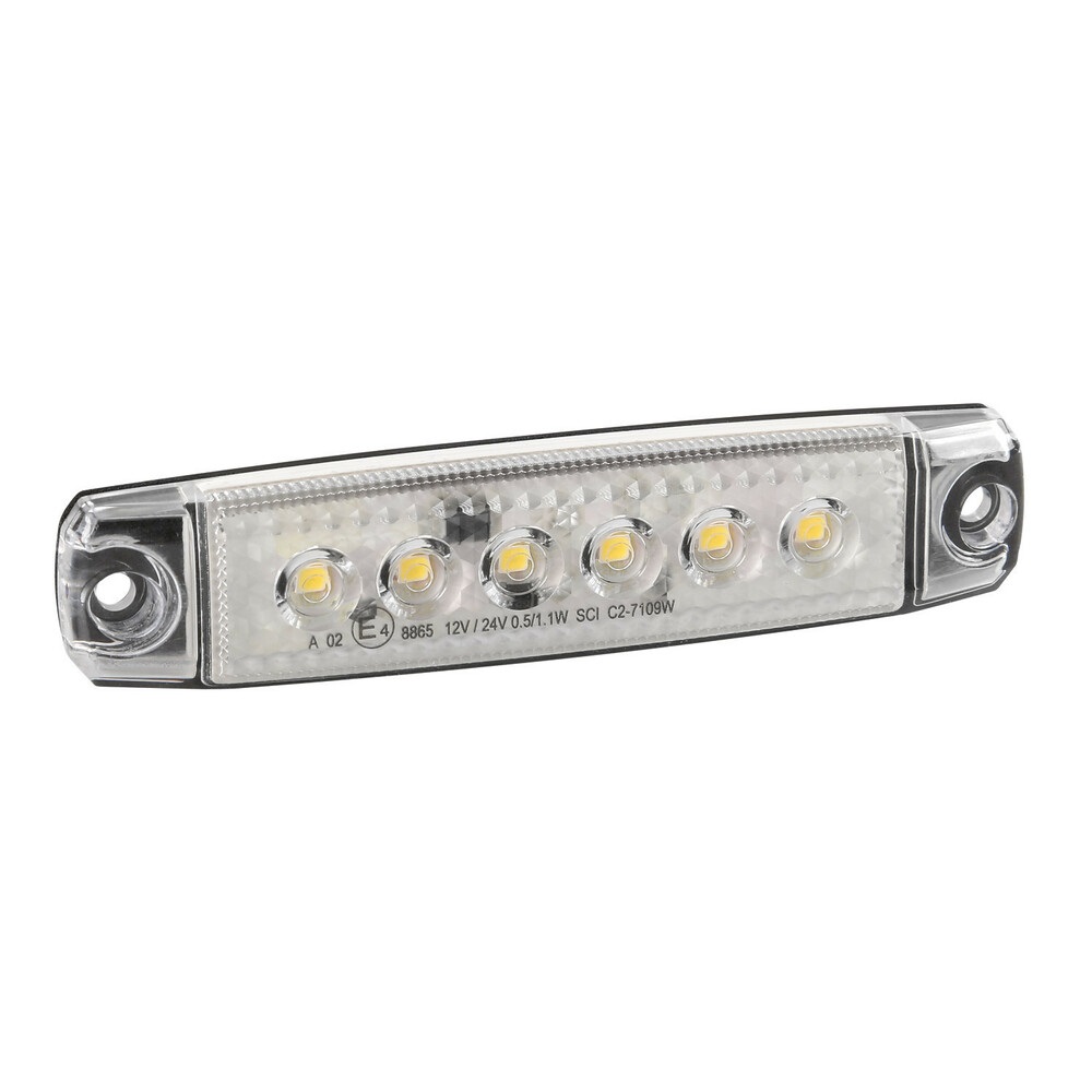 Lampa 97023 Set 20 pz Luce Ingombro a 6 LED Montaggio in Superficie 12/24V - Bianco
