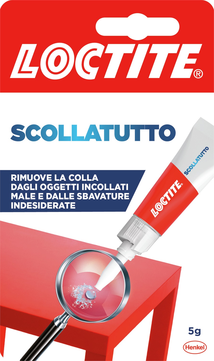 Loctite Scollatutto Rimuovi Colla 5g - Gel Trasparente per Rimuovere Cianoacrilati e Adesivi da Superfici e Tessuti