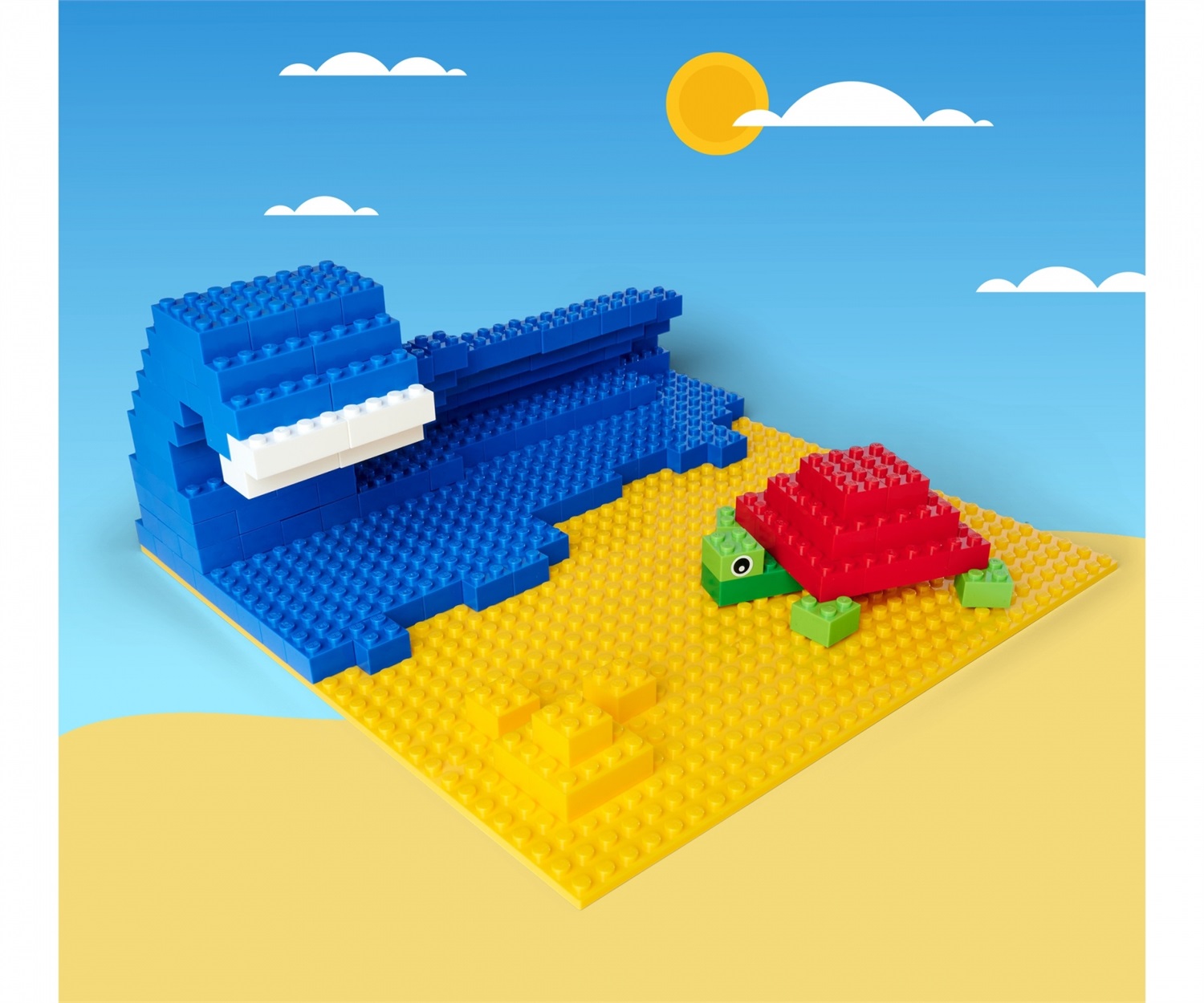 Simba Secchio 250 Mattoncini Blox - Compatibile con Lego Duplo, per Costruzioni 3D, Adatto da 1 a 5 Anni