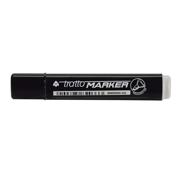 Tratto Marker Marcatore Permanente Nero Punta a Scalpello 1-5 mm Conf. 12 Pezzi