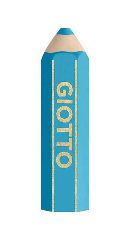 Giotto Happy Gomma - Gomma per cancellare a forma di matita, 40 pz, colori assortiti: Blu, Corallo, Fucsia, Verde, Lillà, Lime, Arancione, Rosa, Turchese, Giallo