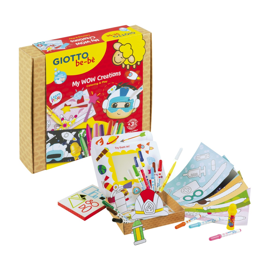 Giotto Bebè My Wow Creations Kit Creativo con 24 Pennarelli Colorati Assortiti