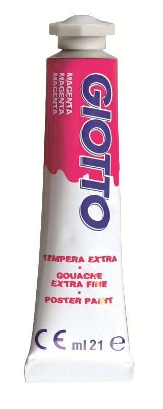 Giotto Tempera Ultrafine 21 ml Magenta - Tubetto in Alluminio con Tappo a Vite
