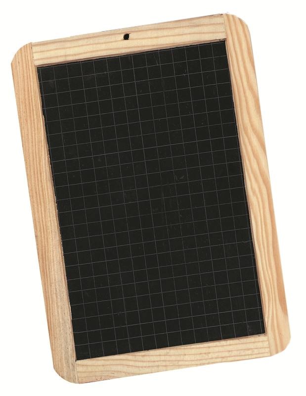 FILA Lavagna in Ardesia Bifacciale 18x26 cm con Cornice in Legno - Faccia Liscia e Faccia Quadrettata